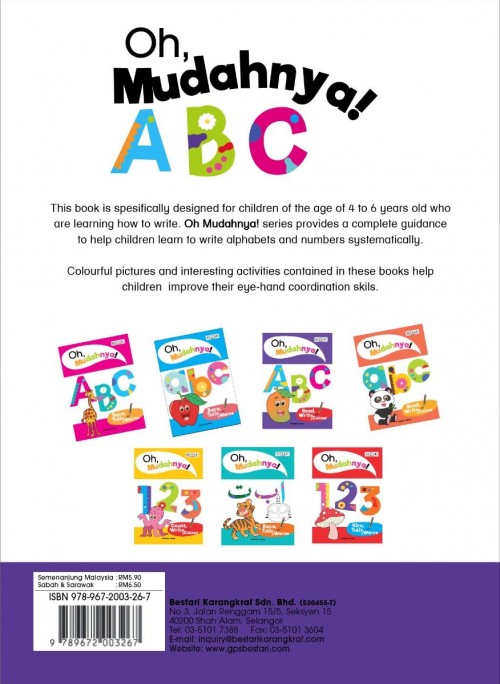 Oh Mudahnya! : ABC Read, Write & Colour