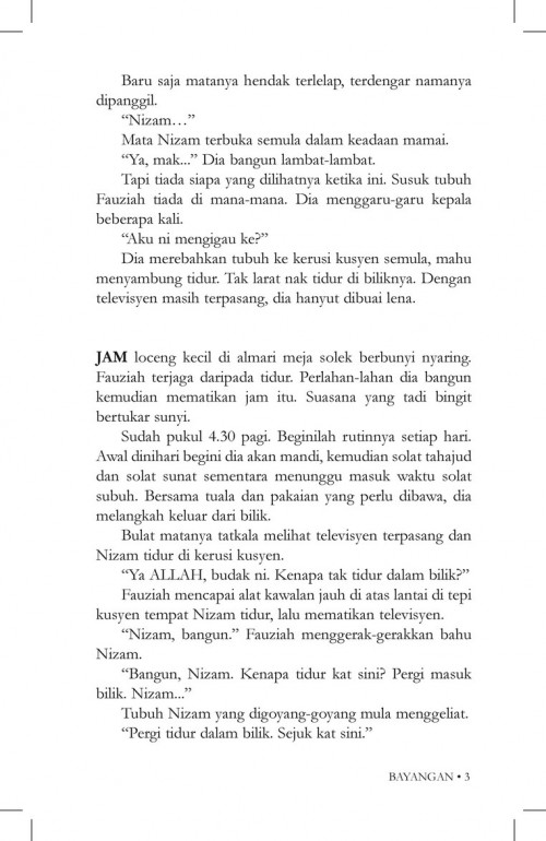 Novel Seram : Bayangan