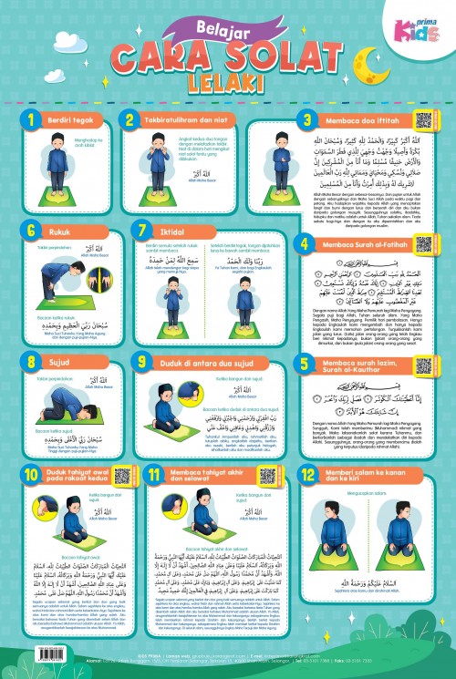 Poster Belajar Cara Solat Lelaki  Poster Belajar Cara Solat Lelaki