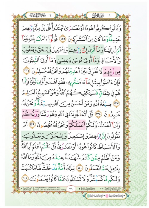 Al-Quran Al-Karim Mushaf Wakaf Ibtida' (Saiz A6)