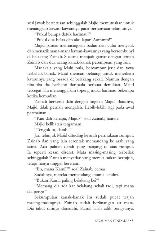 Novel Seram : Ngauman Cindaku