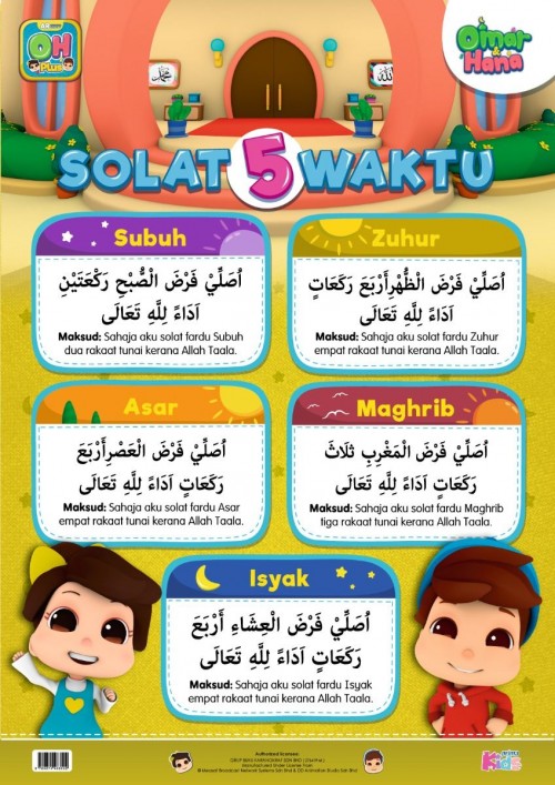 Poster Solat 5 Waktu