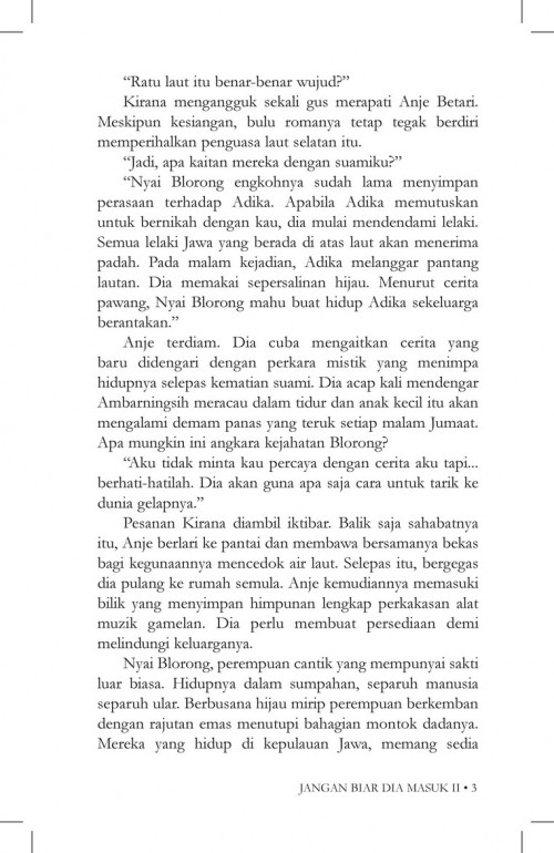 Novel Seram : Jangan Biar Dia Masuk II