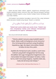 AGAMA Ummul Mukmin Sayidatina 'Aisyah'