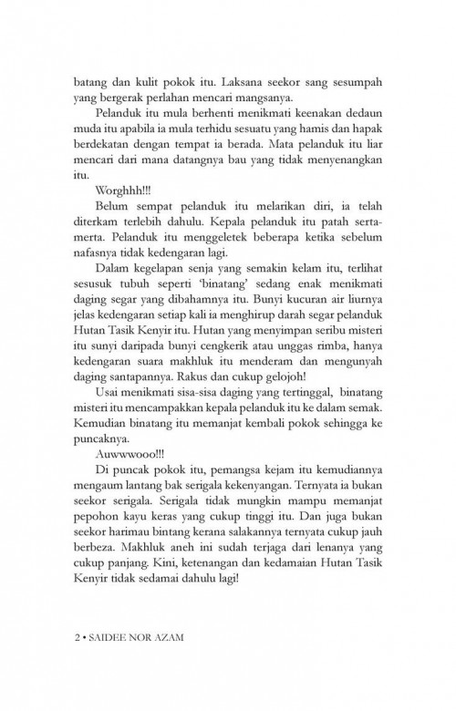 Novel Seram: Margasatwa I