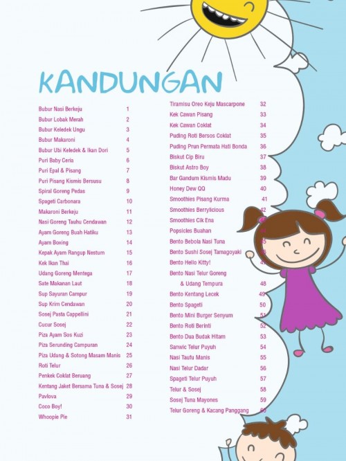 Kompilasi Menu Kreatif  Si Kecil