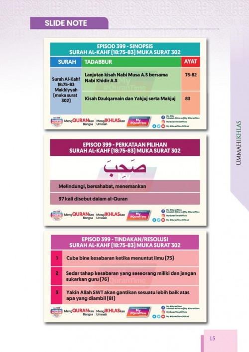 MQT16 Nota My #Qurantime Juzuk 16