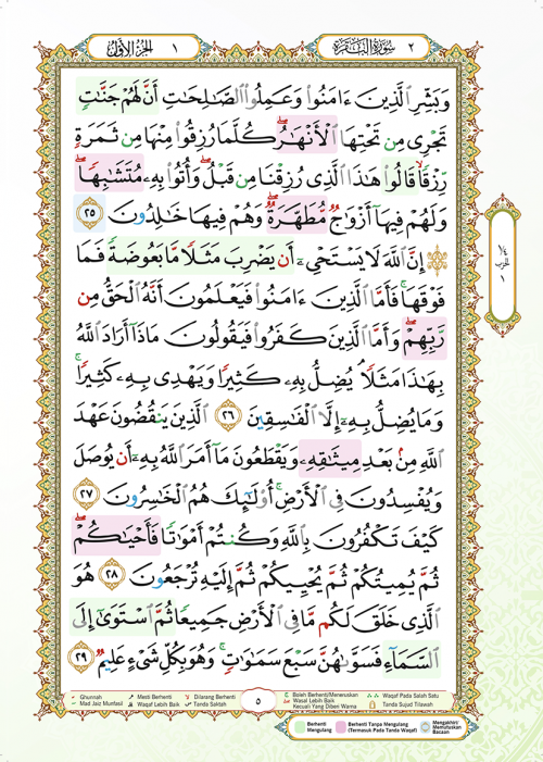 Al-Quran Al-Karim Mushaf Wakaf Ibtida' (Saiz A5)