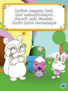 Buku Mewarna Didi & Friends : Pop Baby Dino & Mon Datang