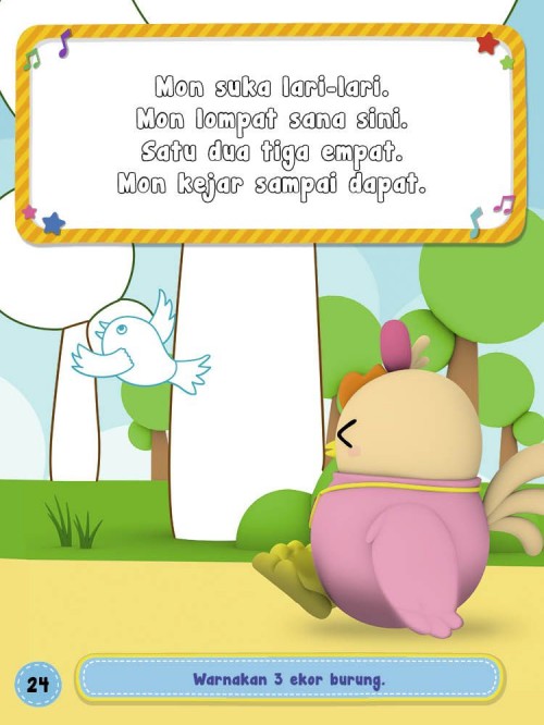 Buku Mewarna Didi & Friends : Pop Baby Dino & Mon Datang