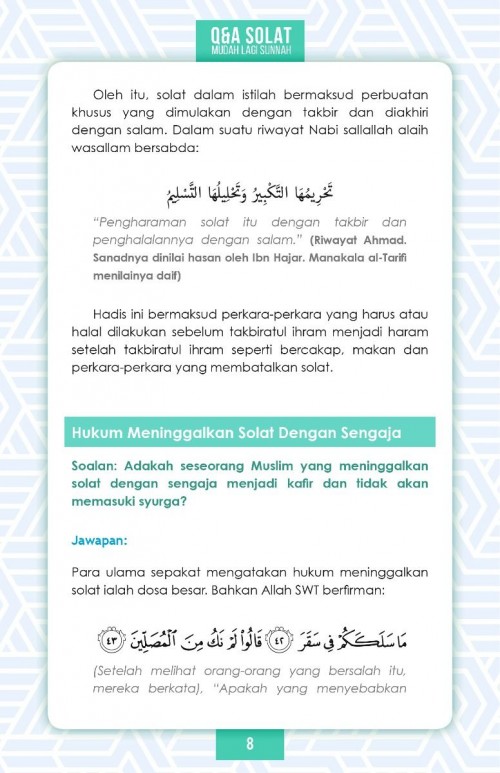 AGAMA Q & A Solat Mudah Lagi Sunnah