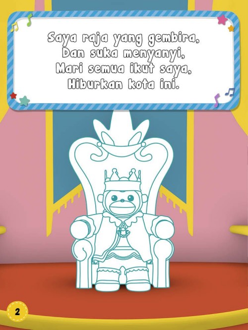 Buku Mewarna Didi & Friends : Raja Yang Gembira & Kek Aunty Merr