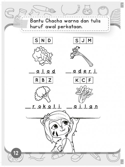 Chichi & Chacha : Warna AKtiviti Sayur - Sayuran
